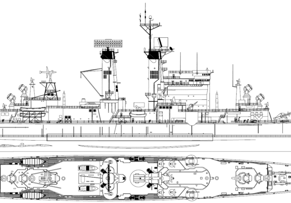 Cruiser USS CG-10 Albany 1972 Cruiser] - drawings, dimensions, pictures